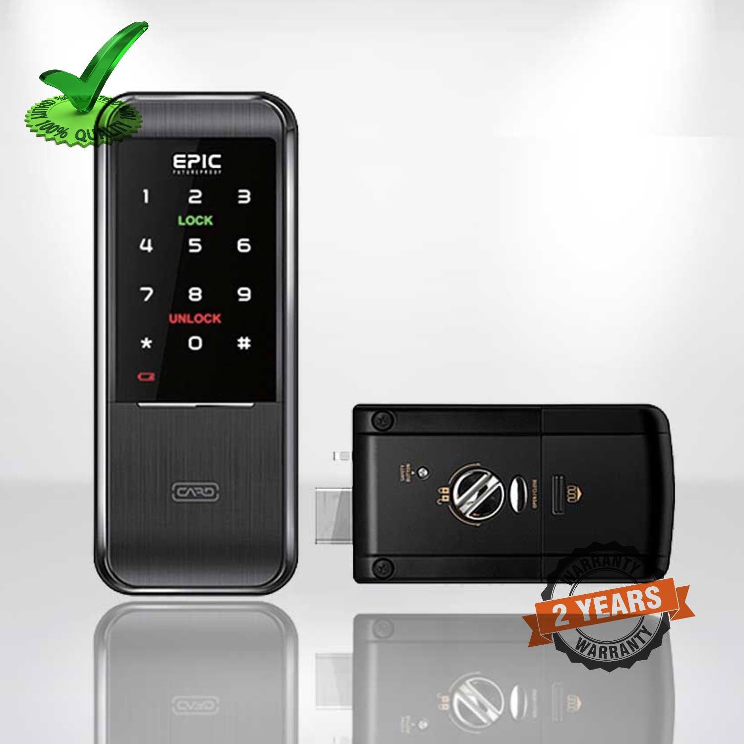 Epic TRIPLEX-3WAY Smart Card & Pin Password Door Lock Epic TRIPLEX-3WAY Smart Card & Pin Password Door Lock